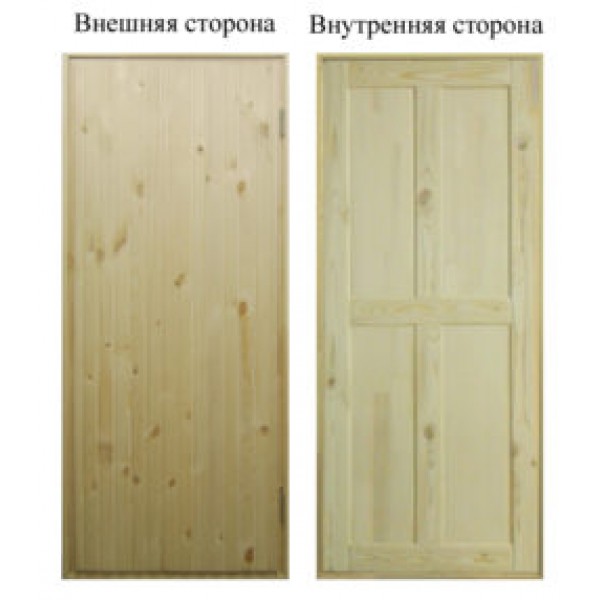 Двери деревянные входные утеплённые